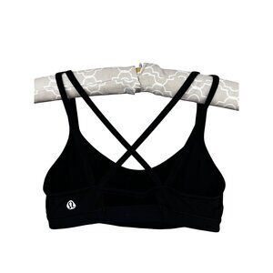 Lululemon Lined Sports Bra Womens Black Free To Be Serene Strappy Yoga Sz 2